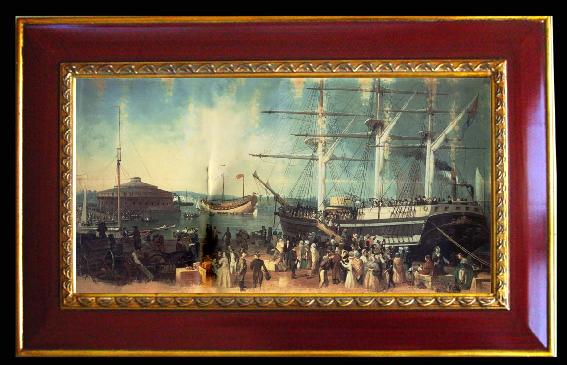 framed  Samuel Bell Waugh The Bay and Harbor of New York, Ta079